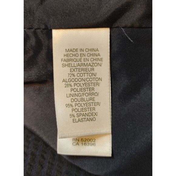LIZ CLAIBORNE Womens 12 Navy Blazer Seersucker Lightweight Summer Jacket Coat - Picture 4 of 4